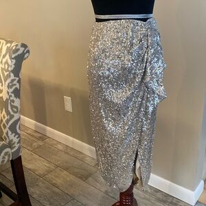 Express Champagne Sequin Skirt